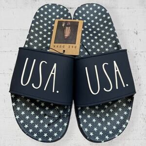 NWT Rae Dunn USA Slides Size 9